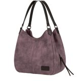 Cappadocia Vintage Kadın PU Deri Günlük Omuz Çantası Üç Bölmeli Hobo - Tote El Çantası (Mürdüm)