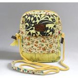 Cappadocia Vintage Kadın Sarı Çiçek Desenli Omuz Çantası - Bohem Tarz Mini El ve Telefon Çantası