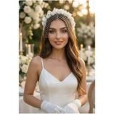 CAPPELLO DESİGN Gelin Nikah Tacı, Duvaklı Nikah Tacı, Gelin Saç Aksesuarı