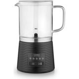 Cappulatte Cam Süt Köpürtücü 5 Fonksiyonlu Sıcak Soğuk Köpük 400 ml LED Ekranlı