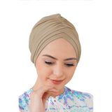 Çapraz 3 Bantlı Çift Taraflı Bone Deniz Bonesi - Kahverengi - Standart