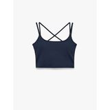 Çapraz Askılı Slim Fit Spor Bluz