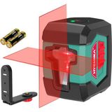 Çapraz Çizgili Lazer, Çizgi Lazeri, Kendiliğinden Hizalanan 15 M, Çift Lazer Modüllü, 360° Değiştirilebilir, Yatay/dikey Tutucu, Koruyucu Çanta ve 2 x Aa Pil, IP54 Koruma Seviyesi