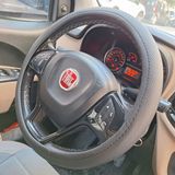 Çapraz Dikişli Geçmeli Direksiyon Kılıfı 38 cm - Siyah