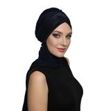 Çapraz Pike Atkılı Astarlı Hazır Türban Tesettür Bone