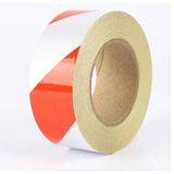 Çapraz Şeritli Uyarı Bandı Turuncu Beyaz 9,2 cm x 5 Metre | Yüksek Görünürlük, Güvenlik İşaretleme, Yapışkanlı Bant, Çift Renk Şerit, Rulo Ambalaj