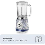 Capri Cam Smoothie Blender 0583/0C - 1000 Watt, 1,5 Litre Kapasiteli Cam Sürahi, Buz Kırma Fonksiyonu, 4 Paslanmaz Çelik Bıçak, Ani Parçalama Fonksiyo - Çok Renkli