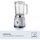 Capri Cam Smoothie Blender 0583/0C - 1000 Watt, 1,5 Litre Kapasiteli Cam Sürahi, Buz Kırma Fonksiyonu, 4 Paslanmaz Çelik Bıçak, Ani Parçalama Fonksiyonu - Ahşap