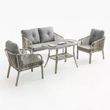 Capri Swing Artemis İkili Rattan Balkon Bahçe Takımı Beyaz