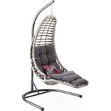 Capri Swing - Bodrum - Tek Kişilik Rattan Bahçe/balkon Salıncağı - Siyah