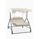 Capri Swing Capri Bed Çiftli Rattan Cappuccino Bahçe Balkon Salıncağı