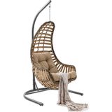 Capri Swing Datça Bahçe Salıncağı | Tek Kişilik | Rattan Salıncak - Açık Kahverengi