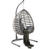 Capri Swing - Gümbet - Tek Kişilik Rattan Bahçe Balkon Salıncağı - Cappuccino