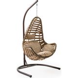 Capri Swing Milas Tekli Rattan Bahçe Balkon Salıncağı Açık Kahve - Açık Kahverengi