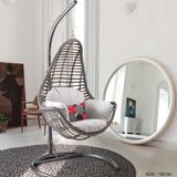 Capri Swing Milas Tekli Rattan Bahçe Salıncağı | Balkon Salıncağı - Gri