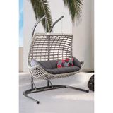 Capri Swing Modern Salıncak Iki Kişilik Bahçe Balkon Salıncağı Cunda - Beyaz