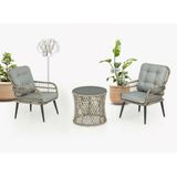 Capri Swing Pisa Tekli Rattan Bahce Balkon Oturma Grubu Gri 700