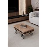 Capria Akıllı Sehpa, Çalışma Masası, Yemek Masası, Yer Sofrası, Tekerli Çam Renk - 60x90