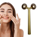 CAPRISTE Premium Yüz Heykeltıraş Metal Yüz Masajı Kırışıklık Karşıtı Yüz, Boyun ve Dekolte Rulo | Şişliği Azaltır, Kollajeni Artırır, Kırışıklıklar için Yüz Silindiri ve Cilt Sıkılaştırma Cihazı
