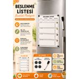 caps Öğünlere Ayrılmış Diyet Takipçisi - Buzdolabı Üstü Magnetli & Silinebilir Planlayıcı
