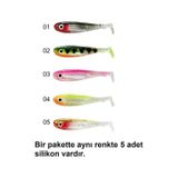 Captain 3074 Duck Tail Soft 9Cm 8.6Gr 5'Li Paket Silikon Yem Ignesiz