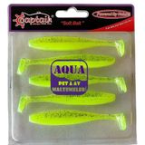 Captain 3075 Shad Tail Soft 10 Cm 4.7 Gr Levrek Turna Silikonu 5'Li Paket Suni Yem Limoni - Silikon Balık