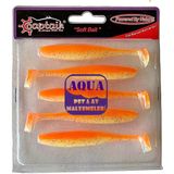 Captain 3075 Shad Tail Soft 10 Cm 4.7 Gr Levrek Turna Silikonu 5'Li Paket Suni Yem Turuncu - Silikon Balık