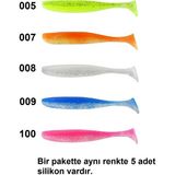Captain 3075 Shad Tail Soft 10CM 4.7gr 5'li Paket Silikon Yem Iğnesiz - 100
