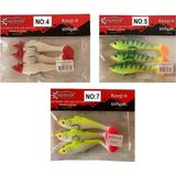 Captain 3567 Cracker Soft 10CM 18GR 3'lü Paket Silikon Suni Yem - No:4