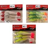 Captain 3568 Cracker Soft 12CM 26GR 3'lü Paket Silikon Suni Yem - No:7