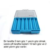 Captain 7221 Mavi Cift Tarafli Maket Kutusu 12 Gozlu 14X10x3cm (Max 7Cm Maketler İcin)
