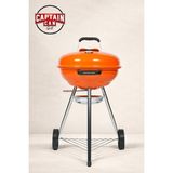 Captain Can Grill Set&Go47 Kömürlü Barbekü I Kömürlü Mangal ( Turuncu ) - Portakal Turuncusu