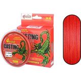 Captain Casting PE 4 Kat 150 mt Kırmızı Spin İp Misina