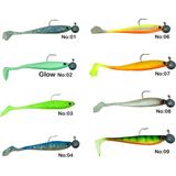 Captain Dagi Duck Shad 9cm +Jig Head 17GR Modifiyeli Hazır Silikon Yapay Yem - No:01