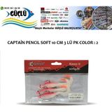 Captain Levrek Turna Silikonu Captaın Pencıl Soft 10 cm 3 Lü Pk Renk : 2