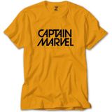 Captain Marvel Text Sarı Tişört Liyada