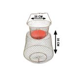 Captain Şamandralı Tel Livar Balık Sepeti 12Mm Göz Standart 30X38 Cm