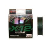 Captain X12 Power Pe 12 Örgü Spin İp Misina 150Mt Dark Green Standart 0.27 Mm