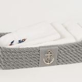 captainRa Marine Mini Havlu Sepeti (Dikdörtgen) | Gri