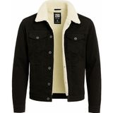 Captiva Zbd Erkek Slim Fit Kürklü Kot Ceket - 7432 - Siyah