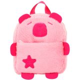Capybara 5249 Pembe Günlük Peluş Sırt Çantası - Kız Çocuk 17x23x9 cm 3-5 Yaş