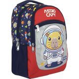 Capybara Erkek Çocuk Astronot Ilkokul Okul Sırt Çantası - Lacivert - Kırmızı - 5227