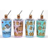 Capybara Figürlü Isı Muhafazalı Metal Pipetli Paslanmaz Çelik Kupa ALK4429 - Ölçü - Tipi