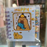 Capybara Figürlü Spiralli Ayraçlı Not Defteri (14CM*10CM) AD66245 - Mavi