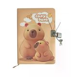 Capybara Hatıra Defteri (Günlük) Kilitli Defter 80 Yaprak