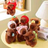 Capybara Hoodie Peluş Oyuncak Anahtarlık Sevimli Bebek Hayvan Figürlü Çanta & Araba Süsü Tatlı Aksesuar