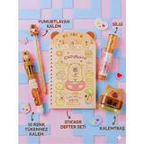 Capybara Kapibara 5'li Mini Set - Sticker Defter - Tükenmez Kalem - Silgi - Kalemtraş - Yumurtlayan Kalem - Özel Set