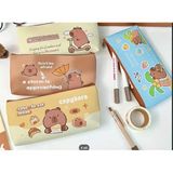 Capybara Kapibara Capibara Şirin Hayvan Tatlı Suni Deri Makyaj Çantası Kalemlik Kalem Kutusu
