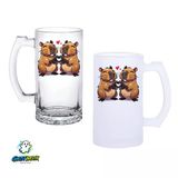 Capybara Kulplu Bira Bardağı Buzlu Veya Şeffaf Seçenekli 0279