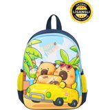 Capybara Lisanslı Çocuk Okul Sırt Çantası – Eva Ön Yüzeyli, Hafif, Ergonomik, Yan Cepli, Canlı Renk - 32x26x10